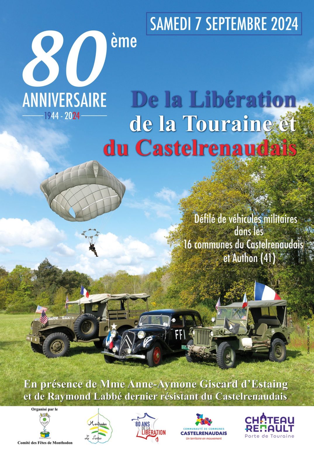 80ème anniversaire de la Libération de la Touraine et du