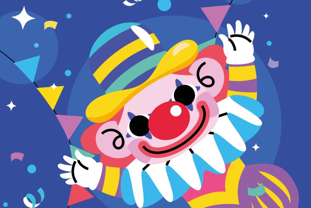 clown illustration fête des enfants