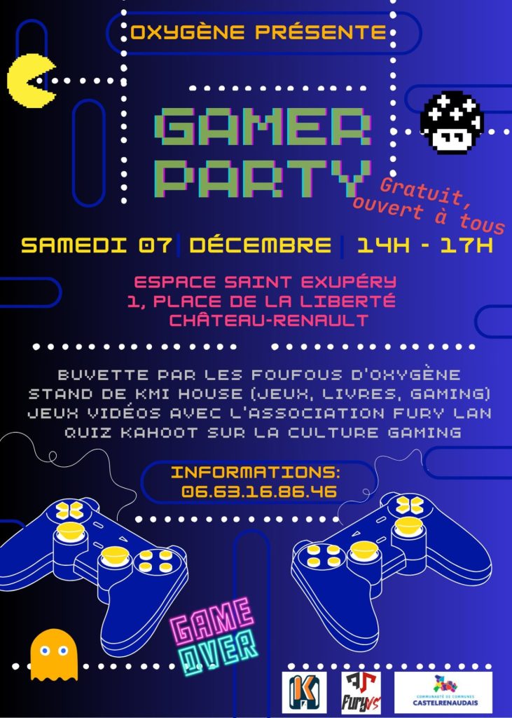 affiche gamer party